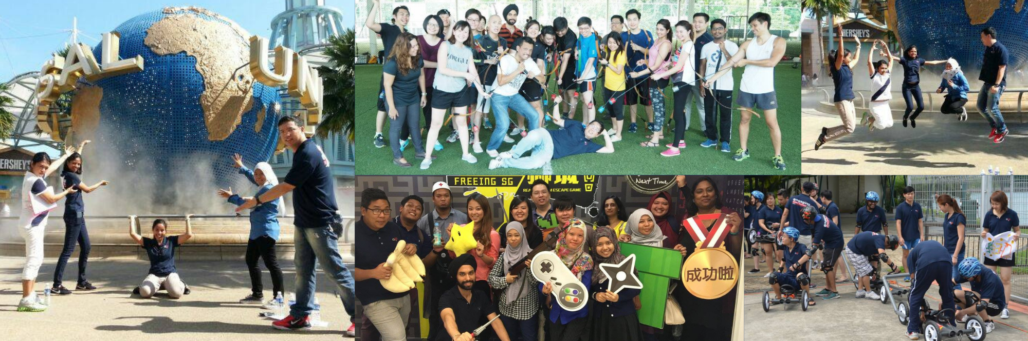 ACP outing at Universal Studios, Escape room, and Archery Range.